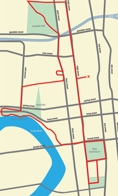 street map of Columbus